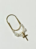 Clarity Cross Charm Paperclip