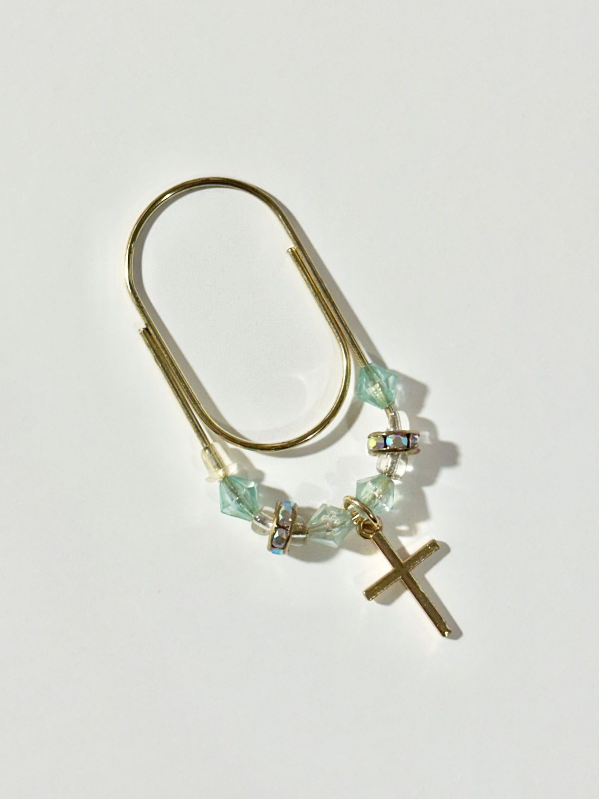 Peace Cross Charm Paperclip