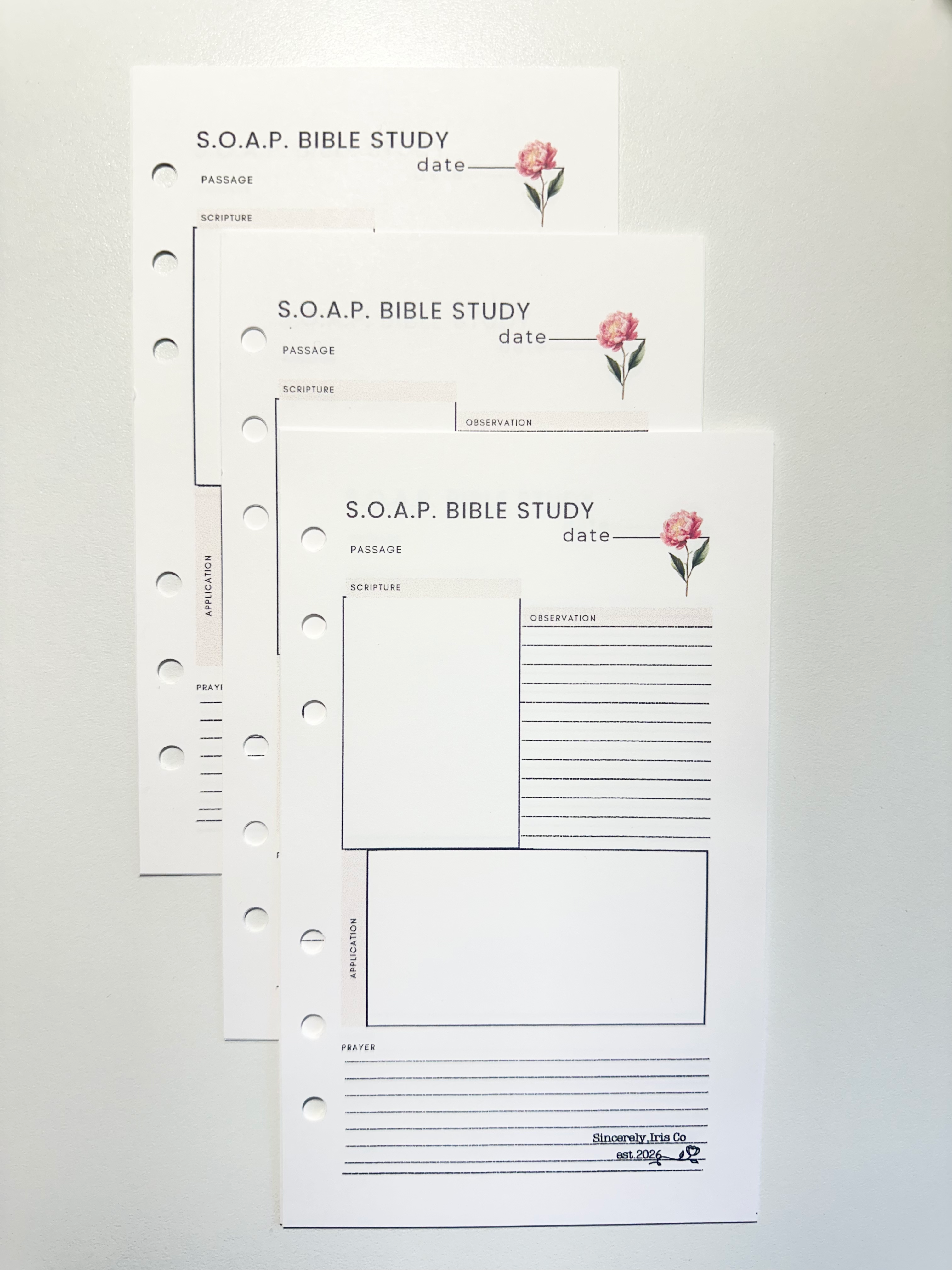 Bible Study Notes Refill Pages